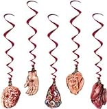 Beistle 5-Pack Body Part Whirls, 3-Feet 4-Inch