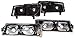 Spec-D Tuning 2LBLH-SIV03JM-RS Black Crystal Headlights, bumper lights Made For And Compatible With Chevrolet Silverado
