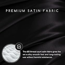 MR&HM Satin Bed Sheets, Full Size Sheets Set, 6 Pcs