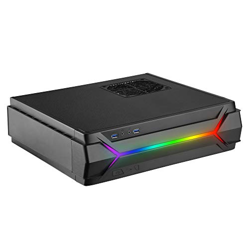 Silverstone-SST-RVZ03B-ARGB-Carcasa-de-Ordenador-Escritorio-Negro-Caja-de-Ordenador-Escritorio-PC-De-plstico-Acero-Mini-DTXMini-ITX-Negro-RojoVerdeAzul