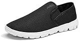 Vibdiv--Men's Lightweight Breathable House Shoes Slip on Anti-Slip Casual Shoes