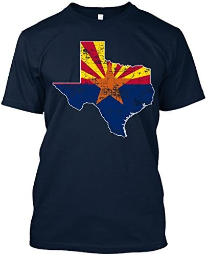 Love Texas Distressed Texas Map May Live In Texas But Made In Arizona Flag Tshirt For Men Women
