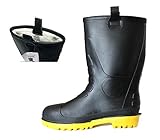 LM Mens Waterproof Fur Interior Rubber Sole Winter Snow Rain Boots Insulated (11)