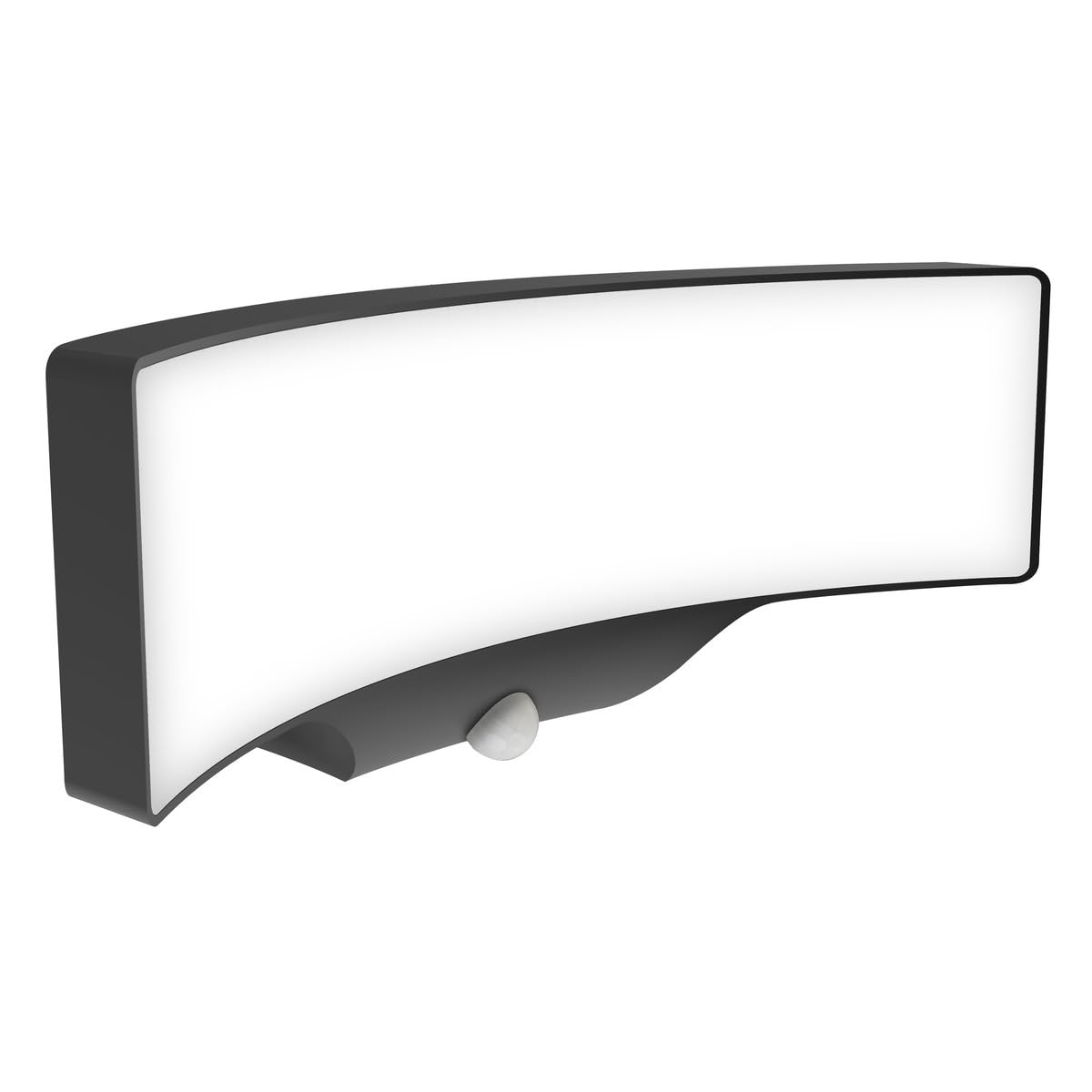Zenitech Voltman VOM069305 VOM69305 Outdoor Wired Wall Light Fez-1400 Lm-3000 K-IP65 Grey with Motion Sensor, Grey