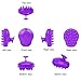 FREATECH Hair Scalp Massager Shampoo Brush with Soft Silicone Bristles for Scalp Care and Hair Growth, Shower Head Scalp Scrubber Exfoliator for Dandruff, Wet & Dry for Men, Women and Kids, Purple
