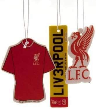 Official Liverpool FC Car Air Freshener (3 Pack) - A Great Gift / Present For Men, Sons, Husbands, Dads, Boyfriends For Christmas, Birthdays, Fathers Day, Valentines Day, Anniversaries Or Just As A Treat For Any Avid Football Fan