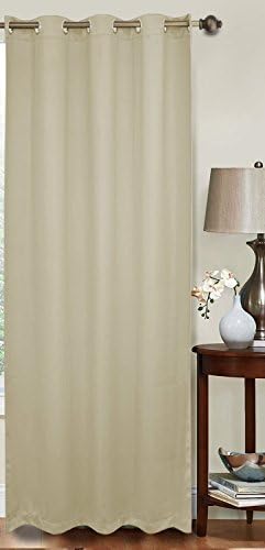 Maison Decor Thermal Insulated Blackout Panel Curtain, Ivory, 52 By 63 Inch ,Single Panel