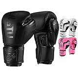 ZTTY Boxing Gloves Kickboxing Muay Thai Punching Bag MMA Pro Grade Sparring Training Fight Gloves for Men & Women