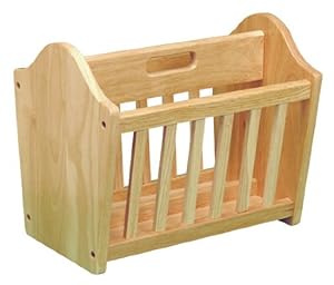 Stylish Wooden Wood Magazine Rack. Newspaper Storage 