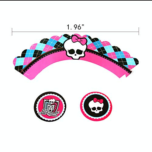 Dream Loom Cupcake Toppers and Liners,24Pcs Holiday Pattern Cupcake Wrappers Baking Supplies,Cake and Muffin Decoration for Festival Theme and Birthday Party (Halloween) - Thumbnail 4