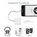 LYZZO 3.5mm Jack Adapter Adapter Headphone Charge and Audio Splitter, 2 in 1 Earphone AUX Music Cable Charger Connect Compatible with iPhone X/8/8 Plus/7/7 Plus(White)
