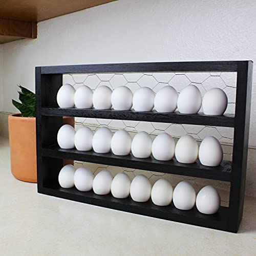 Gui's Chicken Coop Egg Rack Wooden Farmhouse Rustic Egg Holder