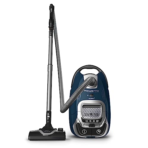 RO7451 Aspirapolvere con Sacco Silence Force Effitech, Potenza 400W, Capacità XXL 4.5L, Potente e Silenziosa, Sistema di Filtraggio Allergy+, Spazzola Power Air e Motore Effitech
