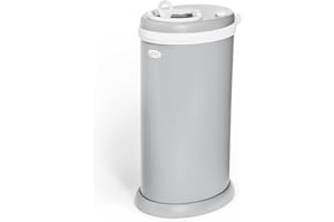 Ubbi Stainless Steel Diaper Pail, Odor Locking, No Special Bag Required, Award-Winning, Registry Must-Have, Gray