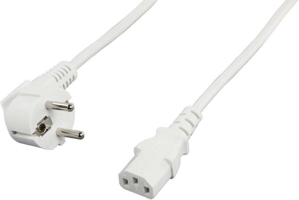 Valueline 703W - Cable de alimentación (5 m, conector C13), blanco ...