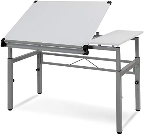 Seleq Adjustable Steel Frame Drawing Desk Drafting Table