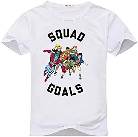 Men39;s Printed Captain Planet Squad Goals Poster T Shirts By Anedreabe XX-Large