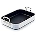 Cook N Home 16 by 12-Inch Pan, Black Nonstick Bakeware Roaster with Rack