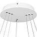 Unitary Brand Modern White Acrylic Nature White LED 3 Rings Pendant Light with Max 90W Painted Finish