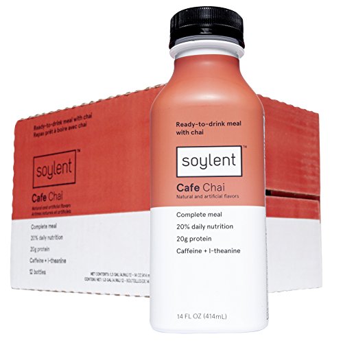 Soylent meal replacement drink, cafe chai, 14 oz bottle…