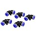 Uxcell a14031500ux0124 Air Pneumatic 6mm L Shaped Push in Elbow Connector Tube Fittings (Pack of 5)