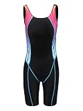 Chrysea Big Girls' Racerback Athletic Swimwear Splice One-piece Swimsuits