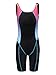 Chrysea Big Girls' Kids Racerback Athletic Swimwear Splice One-Piece Swimsuits