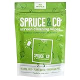 Spruce & Co - Natural Cleaning Wipes - 40 Count of Screen Cleaner Wipes for Lens, Glasses, and Electronic Device Screens