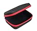 Case for Shokz openrun, openrun pro, openrun Mini, openmove, opencomm, Aeropex, OpenMove, Trekz, Trekz Mini, Trekz Air, Bluez 2, 2S; (Black with red Zip)