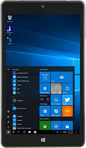 2018 Flagship Top Performance NuVision 8-inch Tablet | Full HD 1920 x 1200 IPS Touchscreen | Intel 1.44 GHz Atom x5-Z8300 Quad-Core Processor | 2GB RAM | 32GB SSD | Webcam | WIFI | Windows 10 | Silver