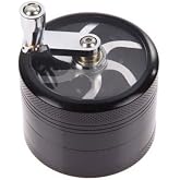 1.5 Inche Hand Seasoning Spice Cracker Crusher Grinder with Handle(Black)