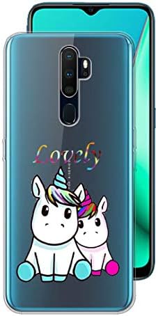 LJSM for Oppo A9 2020 Backcover Transparent Silicone Soft TPU Bumper Clear Cover Flexible Gel Shell Skin Protector Case for Oppo A9 2020 (6.5") -WM138