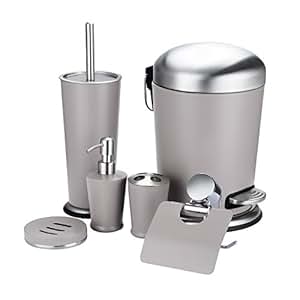 Amazon.com: 6-Piece Bathroom Accessory Set, Stainless ...