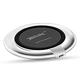Fast Wireless Charger, Wontechmi Fast Charge QI Wireless Charging pad for Samsung Galaxy S8, S8 PLUS, S7/S7 Edge Plus, Sleep-friendly, Backward Compatible with Standard Qi-enabled Devices