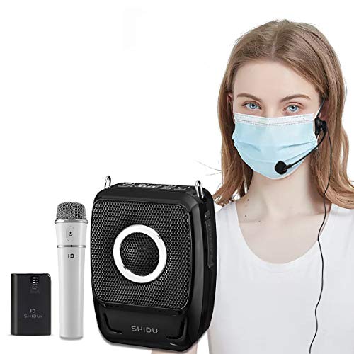 Portable PA System, Bluetooth Speaker with Microphone, 2 Mic and Speaker Portable & Rechargeable