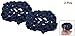 2 Pcs Navy Blue Elastic Band Meshy Net Bun Cover Hairnets for Women
