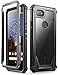 Google Pixel 3a XL Rugged Clear Case, Poetic Full-Body Hybrid Shockproof Bumper Cover, Built-in-Screen Protector, Guardian Series, Case for Google Pixel 3a XL (2019 Release), Black/Clear