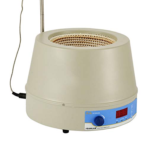 Happybuy Magnetic Stirrer 1400RPM Magnetic Mixer 1000ml Magnetic Stirrer Hot Plate 350W Magnetic Heating Mantle Digital Display Magnetic Stirrer Round Bottom