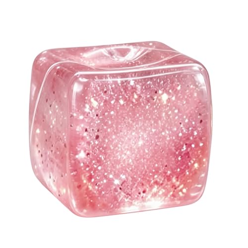 Glow in The Dark Sensory Cube Fidget Toy, Soft TPR Luminous Squeeze Block, Portable Stress Relief Hand Toy, Compact Decompression Cube, Safe Cute Desktop Play Toys for Kids and Adults