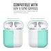 KeyBudz AirPods 2 & 1 Case [Front LED Visible] Protective Silicone Cover and Skin Compatible with Apple AirPods (Without Carabiner, Diamond Blue)