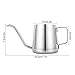 TOP-MAX Long Narrow Spout Coffee Pot (12 oz) - Food Grade Stainless Steel with Hanging Ear Hand Blunt Pour Over Gooseneck Kettle for Coffee & Tea