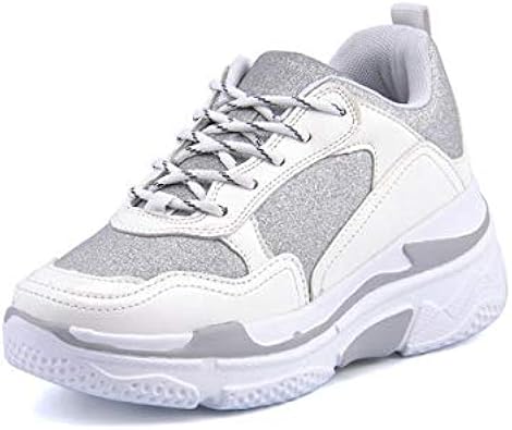 Amazon ピンクキャット レディース 厚底ラメスニーカー Hk 133gb ホワイト コンビ スニーカー
