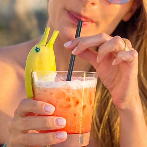 Mini-Cocktail-Trinkhalme aus Papier, Schwarz, 200 Stück – Bild 5
