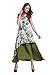 Youtobin Women's Summer Cotton Green Floral Folk Style Maxi Dress