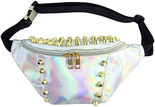 Fashion Hot Hologram Laser Pu Leather Fanny Pack Bum Bag Purse Waist Bag for Fixed-gear Single-speed Bike
