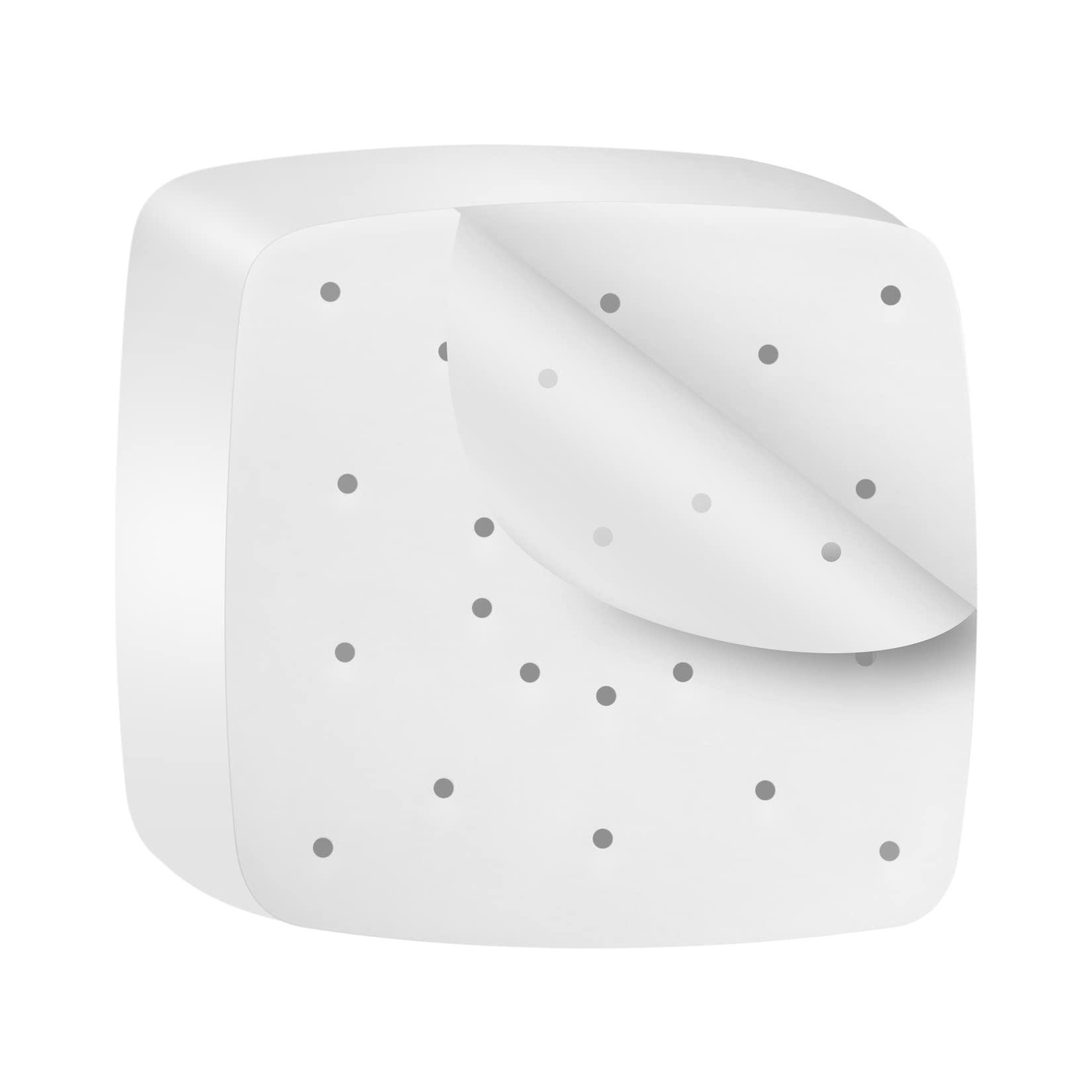 Xiaheipi 200 Pcs BAKING_PAPER, 8.5 inches Air Fryer Paper Sheets/Liners, Perforated Steaming Filter Mat Paper for Cooking, Baking, Air Fryer, Steamer Basket - White