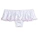 YiZYiF Men's Silky Shiny Satin Flutter Ruffled Sissy Thongs Crossdress Underwear (Bow Skirted, X-Large(Waist:31.0-56.0