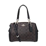 Coach F58290 Signature PVC Mini Christie Carryall Satchel Brown/Black