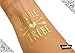 Funny Bone Products Bachelorette Bride and Bride Tribe Temporary Tattoos, Metallic Shiny Gold Flash, Bachelorette Party Supplies Ideas Accessories Favors