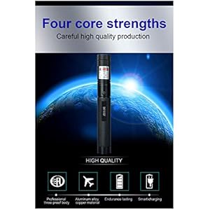 Green Light Pointer Torch, Demonstration Projector Pen, Handheld Flashlight for Camping Biking Hiking Outdoor